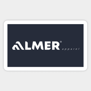 Almer Apparel Old Font White Magnet